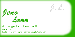 jeno lamm business card
